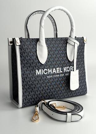 Сумка в стилі michael kors mirella blue/white (