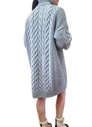 Теплая туника-платье из шерсти3 фото
