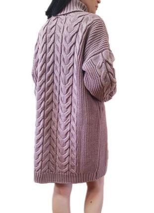 Теплое вязаное платье-туника,не тонкая3 фото