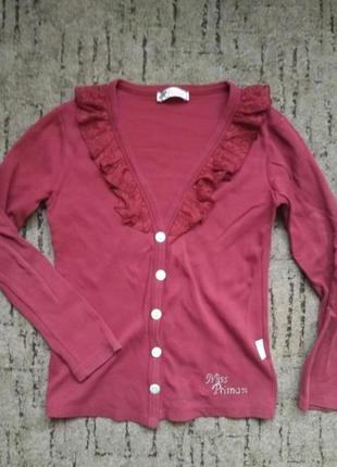 Кофта трикотажна бордова