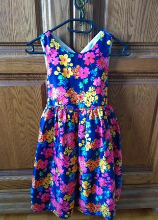 Волшебное яркое платье в цветочный принт