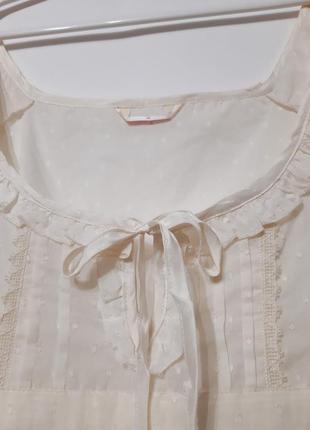 Натуральная романтичная блузочка 16 размера.5 фото