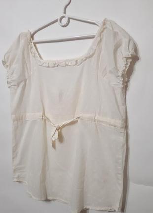 Натуральная романтичная блузочка 16 размера.7 фото