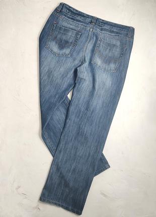 Прямі джинси з щільного деніму з ефектом легкої потертості4 фото