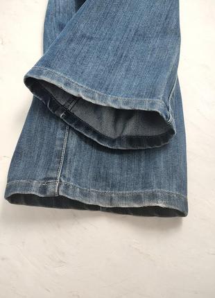 Прямі джинси з щільного деніму з ефектом легкої потертості9 фото