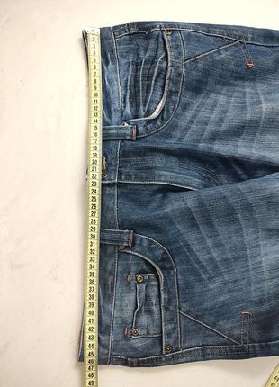 Прямі джинси з щільного деніму з ефектом легкої потертості6 фото