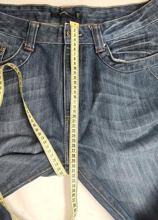 Прямі джинси з щільного деніму з ефектом легкої потертості7 фото