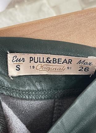 Мини юбка клеш из экокожи pull &amp; bear5 фото