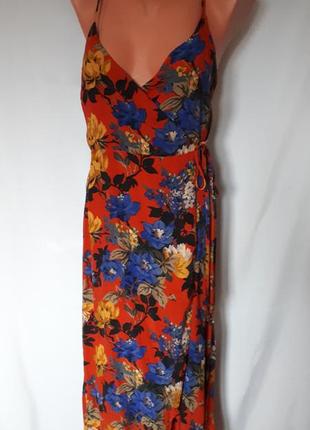 Платье макси new petite с принтом на запах в цветочный принт  (размер 36)6 фото