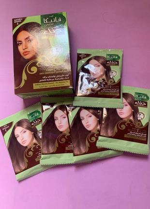 Indian henna. natural brown 4. індійська хна для волосся. коричнева. 5 пакетиків