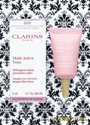 Крем гель проти зморшок темних кіл та набряків clarins multi active yeux instant eye reviver cream