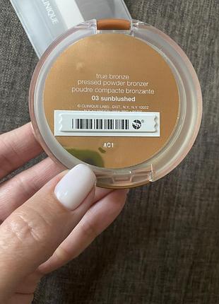 Clinique true bronze pressed powder bronzer компактная пудра № 03.4 фото