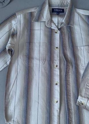 Коттоновая плотная рубашка р.140-1464 фото