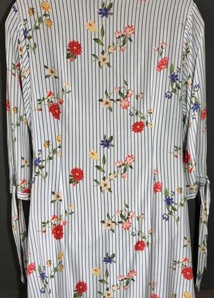 Удлиненная блуза/туника с цветочным принтом3 фото