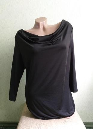 Лонгслив с хомутом. футболка с напуском. эластиковая туника рукава 3/4.