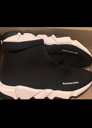 Кросівки в стилі balenciaga socks black white6 фото