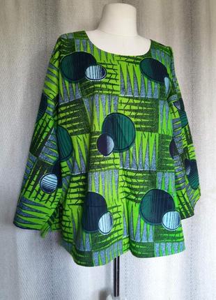 Новая пляжная гавайская рубашка, туника, накидка, блуза, гавайка. 100% котон. батал4 фото