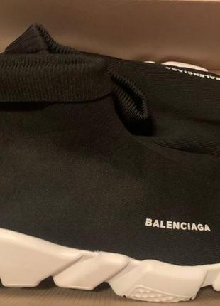 Кросівки в стилі balenciaga socks black white баленсіага сокс баленсиага носок8 фото