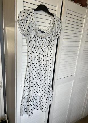 Платье в горошек boohoo