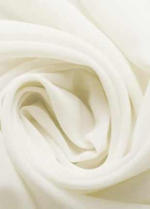 Тюль шифон (вуаль) однотонный молочного цвета с утяжелителем lux