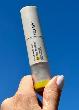 Солнцезащитная минеральная пудра натуральная бежевая с spf 50+ hillary perfect protection sun minera6 фото