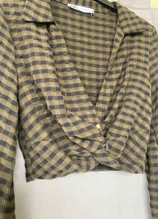 Стильный укороченный блузон от zara 👌3 фото