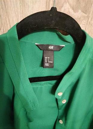 Зелена блуза від h&m блузка безрукавка3 фото