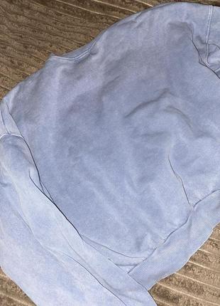 Ретро свитшот женский oversize голубой худи pull&bear3 фото