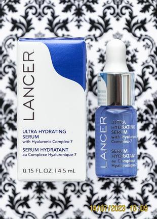 Ультра увлажняющая антивозрастная сыворотка lancer ultra hydrating serum hyaluronic complex 71 фото