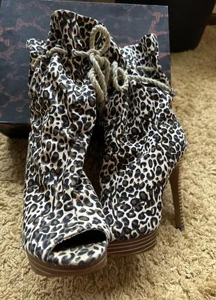 Летние ботинки леопардовые queen2 фото