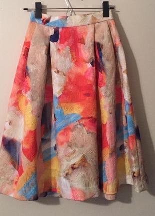 Красивая юбка миди разноцветная 10 м3 фото