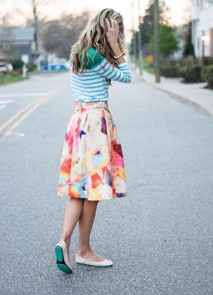 Красивая юбка миди разноцветная 10 м2 фото