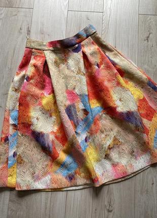 Красивая юбка миди разноцветная 10 м4 фото