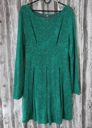 Платье с длинным рукавом зеленого цвета 48 размер2 фото