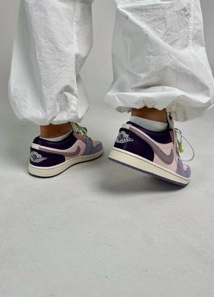 Кросівки nike jordan 1 low pastel purple6 фото