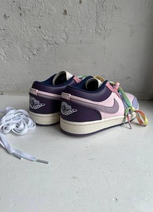 Кросівки nike jordan 1 low pastel purple4 фото