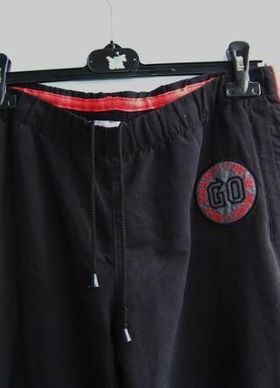 Чорні прямі спортивні штани з тонкої плащової тканини imkie 36 евр. мл5 фото