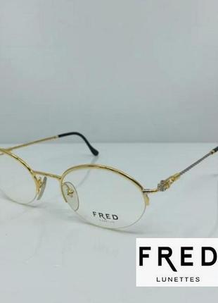 Оправа полуободковая новая оригинальная fred lunettes модель comores gold bicolore
