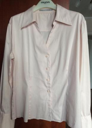 Блуза inwear голландский бренд хлопок пудровый цвет рубашечный крой