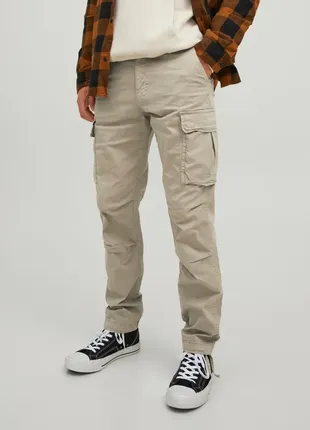 Штани карго jack&jones ace tucker cargo beige