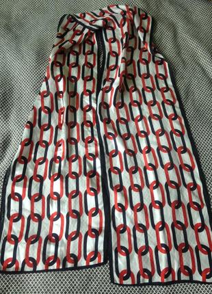 Шелковый шарф с принтом1 фото
