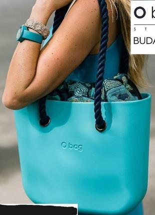 Шикарна сумка o'bag o bag obag mini aqua blue