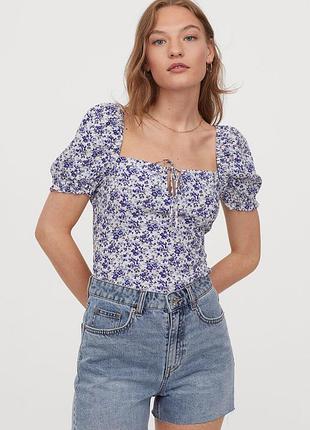 Блуза квітковий принт h&m