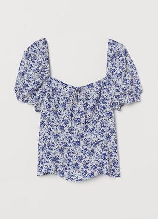 Блуза цветочный принт h&m4 фото