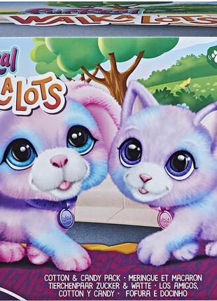 Интерактивный гламурный щенок и котенок на поводке furreal walkalots big wags cotton and candy hasbr