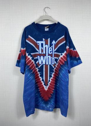 The who rock футболка tie dye мерч винтаж рок группы лого дай sb polar (stussy x dickies x carhartt)1 фото