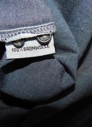Чоловіча джинсова сорочка з коротким рукавом enrico mori оригінал р.52-54 (004кр) (тільки в зазначеному розмірі,6 фото
