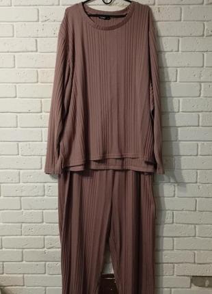 Спортивный костюм оверсайс, спортивный костюм в рубчик