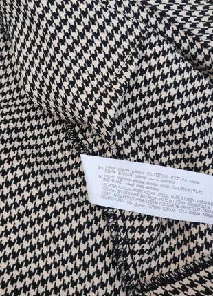 Укороченный пиджак жакет в принт гусиная лапка ✨zara✨ блузка рубашка поло в гусиный принт8 фото