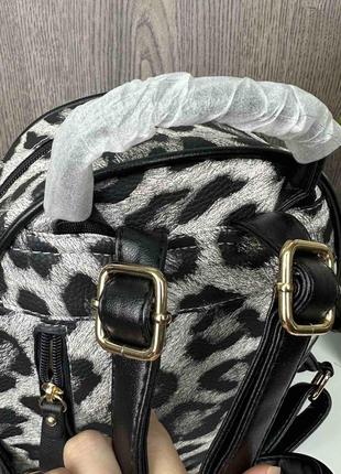 Стильный женский рюкзак городской леопардовый (1059)6 фото
